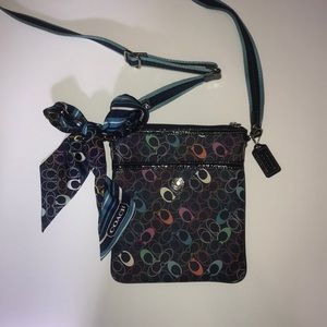 Coach monogram C crossbody with matching scarf